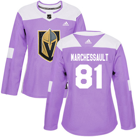 Adidas Golden Knights #81 Jonathan Marchessault Purple Authentic Fights Cancer Women's Stitched NHL Jersey Adidas Golden Knights #81 Jonathan Marchessault Purple Authentic Fights Cancer Women's Stitched NHL Jersey