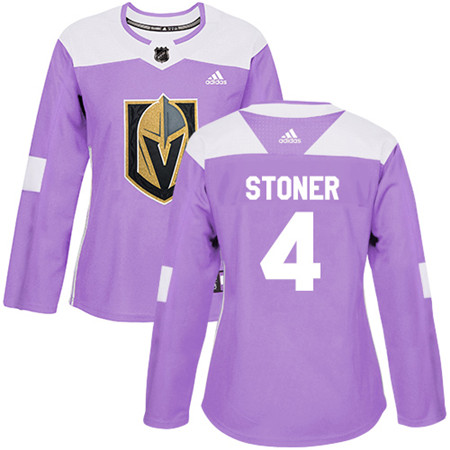Adidas Golden Knights #4 Clayton Stoner Purple Authentic Fights Cancer Women's Stitched NHL Jersey Adidas Golden Knights #4 Clayton Stoner Purple Authentic Fights Cancer Women's Stitched NHL Jersey