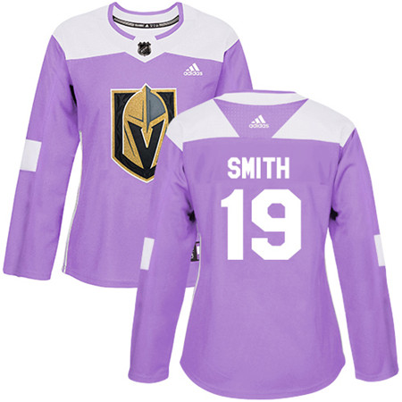 Adidas Golden Knights #19 Reilly Smith Purple Authentic Fights Cancer Women's Stitched NHL Jersey Adidas Golden Knights #19 Reilly Smith Purple Authentic Fights Cancer Women's Stitched NHL Jersey