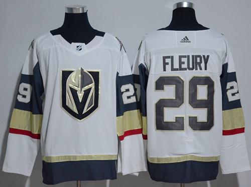 Adidas Golden Knights #29 Marc-Andre Fleury White Road Authentic Women's Stitched NHL Jersey Adidas Golden Knights #29 Marc-Andre Fleury White Road Authentic Women's Stitched NHL Jersey