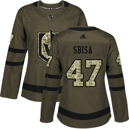 Adidas Golden Knights #47 Luca Sbisa Green Salute to Service Women's Stitched NHL Jersey Adidas Golden Knights #47 Luca Sbisa Green Salute to Service Women's Stitched NHL Jersey