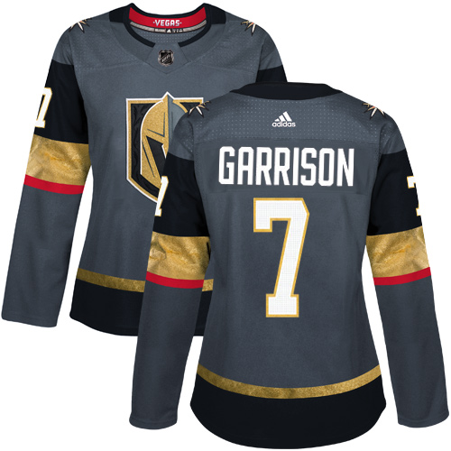 Adidas Golden Knights #7 Jason Garrison Grey Home Authentic Women's Stitched NHL Jersey Adidas Golden Knights #7 Jason Garrison Grey Home Authentic Women's Stitched NHL Jersey