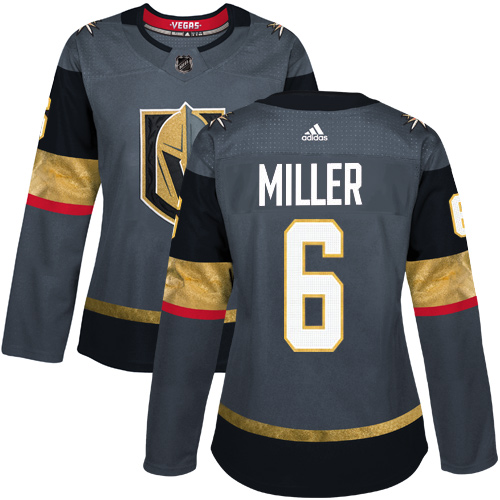 Adidas Golden Knights #6 Colin Miller Grey Home Authentic Women's Stitched NHL Jersey Adidas Golden Knights #6 Colin Miller Grey Home Authentic Women's Stitched NHL Jersey