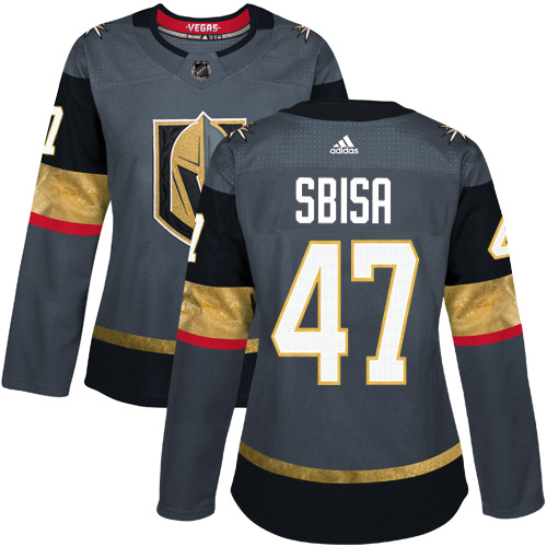 Adidas Golden Knights #47 Luca Sbisa Grey Home Authentic Women's Stitched NHL Jersey Adidas Golden Knights #47 Luca Sbisa Grey Home Authentic Women's Stitched NHL Jersey