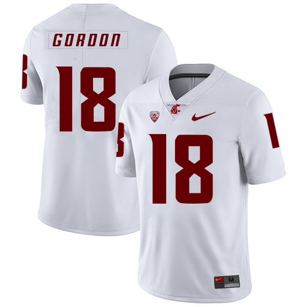 Washington State Cougars 18 Anthony Gordon White College Football Jersey Washington State Cougars 18 Anthony Gordon White College Football Jersey