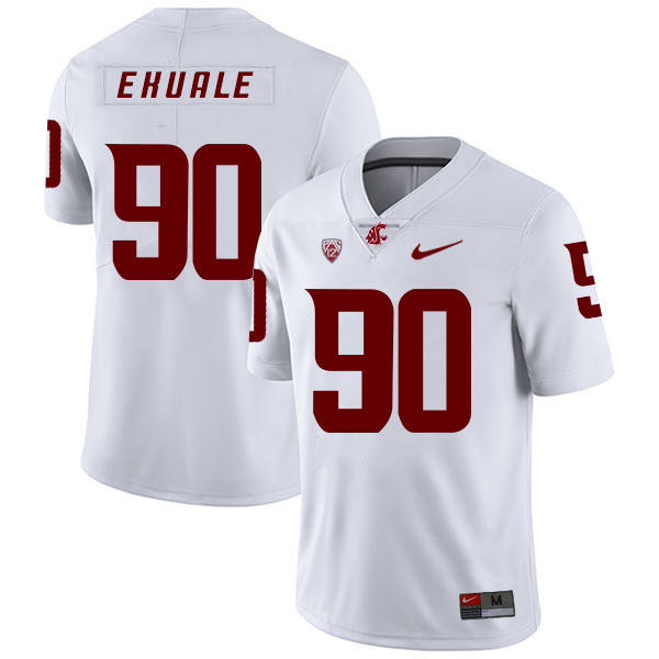 Washington State Cougars 90 Daniel Ekuale White College Football Jersey Washington State Cougars 90 Daniel Ekuale White College Football Jersey