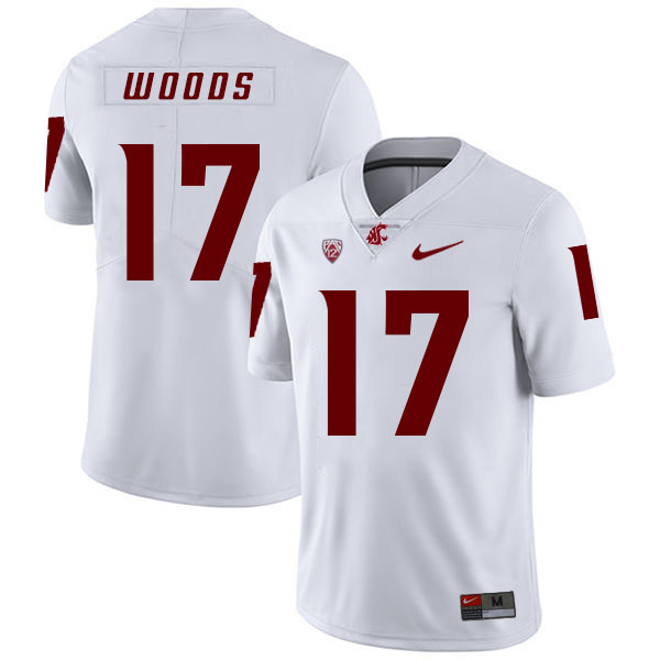 Washington State Cougars 17 Kassidy Woods White College Football Jersey Washington State Cougars 17 Kassidy Woods White College Football Jersey