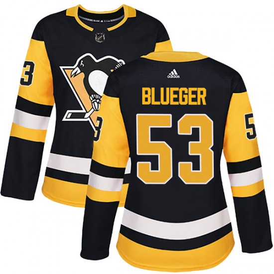 Women Penguins #53 Teddy Blueger black Stitched Hockey Jersey Women Penguins #53 Teddy Blueger black Stitched Hockey Jersey