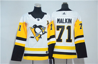 Adidas Penguins #71 Evgeni Malkin White Women Jersey Adidas Penguins #71 Evgeni Malkin White Women Jersey