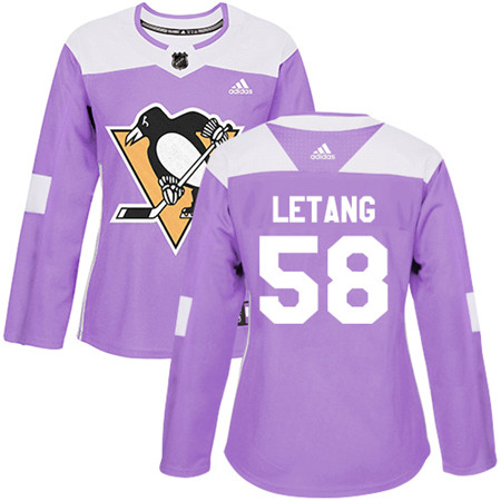 Adidas Penguins #58 Kris Letang Purple Authentic Fights Cancer Women's Stitched NHL Jersey Adidas Penguins #58 Kris Letang Purple Authentic Fights Cancer Women's Stitched NHL Jersey