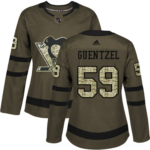 Adidas Penguins #59 Jake Guentzel Green Salute to Service Women's Stitched NHL Jersey Adidas Penguins #59 Jake Guentzel Green Salute to Service Women's Stitched NHL Jersey