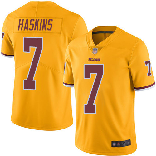 Redskins #7 Dwayne Haskins Gold Youth Stitched Football Limited Rush Jersey Redskins #7 Dwayne Haskins Gold Youth Stitched Football Limited Rush Jersey