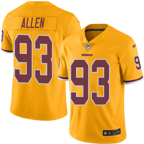 Nike Redskins #93 Jonathan Allen Gold Youth Stitched NFL Limited Rush Jersey Nike Redskins #93 Jonathan Allen Gold Youth Stitched NFL Limited Rush Jersey