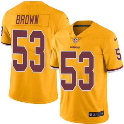 Nike Redskins #53 Zach Brown Gold Youth Stitched NFL Limited Rush Jersey Nike Redskins #53 Zach Brown Gold Youth Stitched NFL Limited Rush Jersey