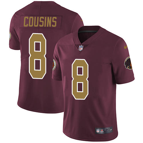 Nike Redskins #8 Kirk Cousins Burgundy Red Alternate Youth Stitched NFL Vapor Untouchable Limited Jersey