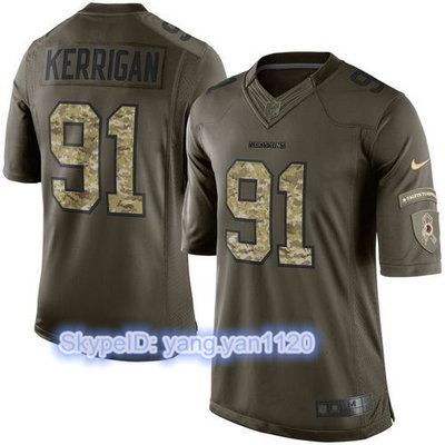 Nike Redskins #91 Ryan Kerrigan Green Youth Stitched NFL Limited Salute to Service Jersey