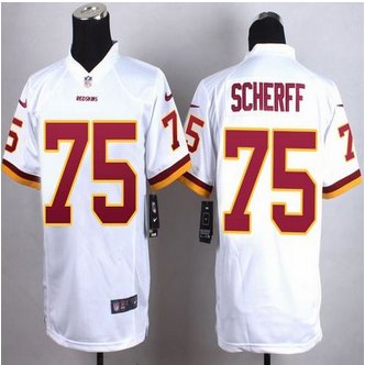 Youth New Redskins #75 Brandon Scherff White Stitched NFL Elite Jersey