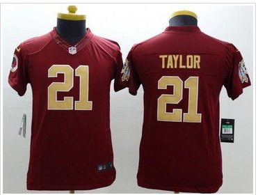 Youth New Redskins #21 Sean Taylor Burgundy Red Alternate Stitched NFL Limited Jersey