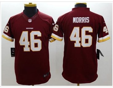 Youth Nike Redskins #46 Alfred Morris Burgundy Red Team Color NFL New Limited Jersey
