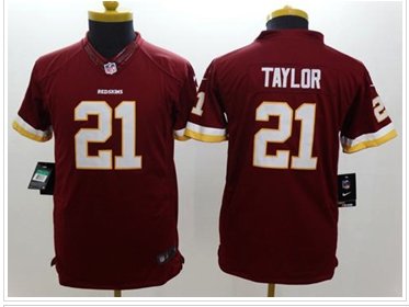 Youth Nike Redskins #21 Sean Taylor Burgundy Red Team Color NFL Limited Jersey