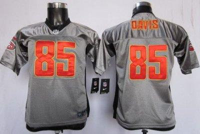 Youth NEW Washington Redskins #85 Vernon Davis Grey Shadow NFL Jerseys