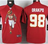 Nike youth Washington Red Skins #98 Orakpo Red Portrait Fashion Game Jerseys