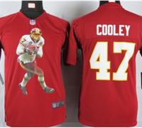 Nike youth Washington Red Skins #47 Cooley Red Portrait Fashion Game Jerseys
