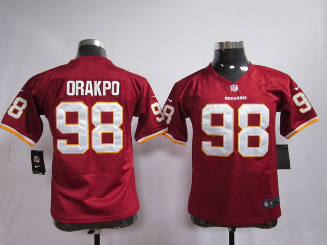 Nike NFL Youth Washington Redskins 98 Brian Orakpo Red Jerseys