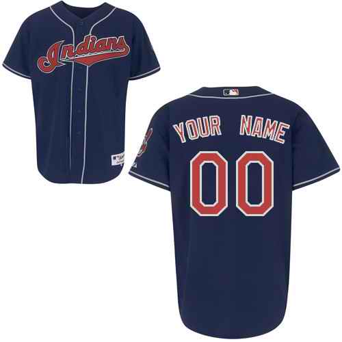Cleveland Indians Navy Man Custom Jerseys Cleveland Indians Navy Man Custom Jerseys