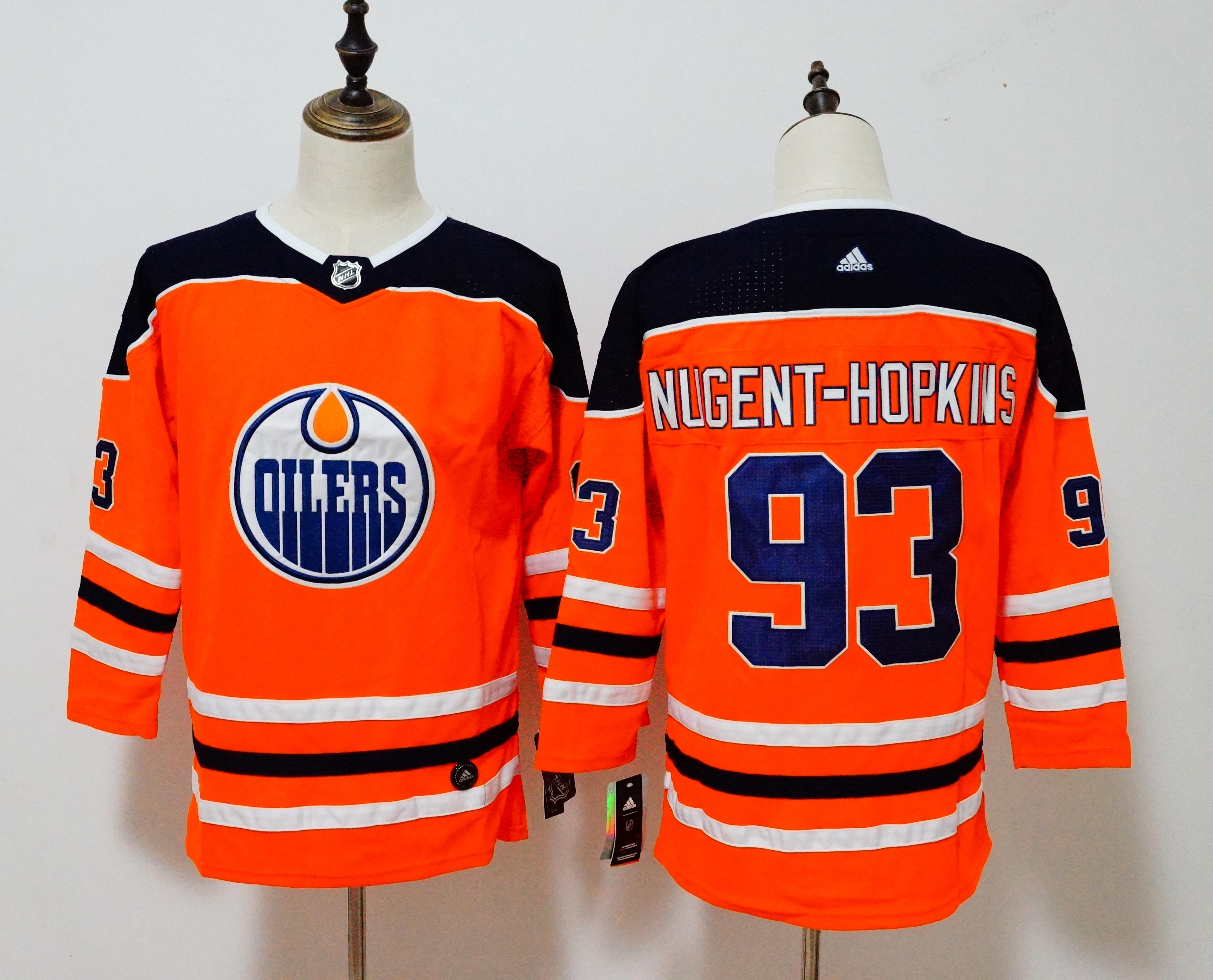 Women Adidas Oilers #93 Leon Draisaitl Orange Home Authentic Drift Fashion Stitched NHL Jersey 0