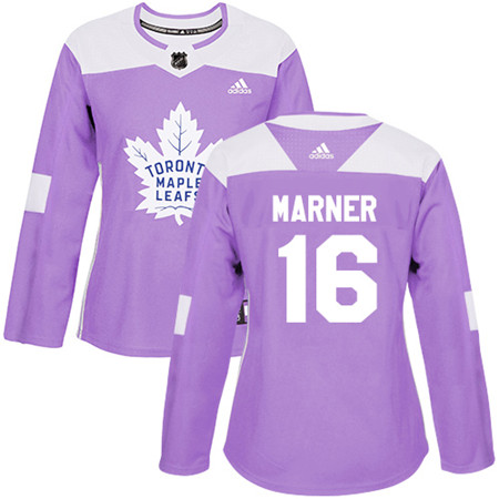 Adidas Maple Leafs #16 Mitchell Marner Purple Authentic Fights Cancer Women's Stitched NHL Jersey Adidas Maple Leafs #16 Mitchell Marner Purple Authentic Fights Cancer Women's Stitched NHL Jersey