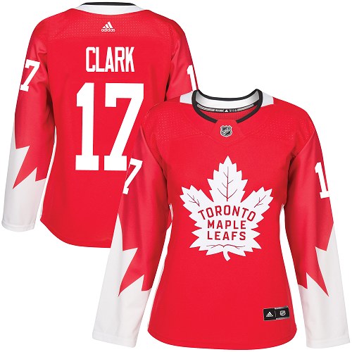 Adidas Maple Leafs #17 Wendel Clark Red Team Canada Authentic Women's Stitched NHL Jersey Adidas Maple Leafs #17 Wendel Clark Red Team Canada Authentic Women's Stitched NHL Jersey