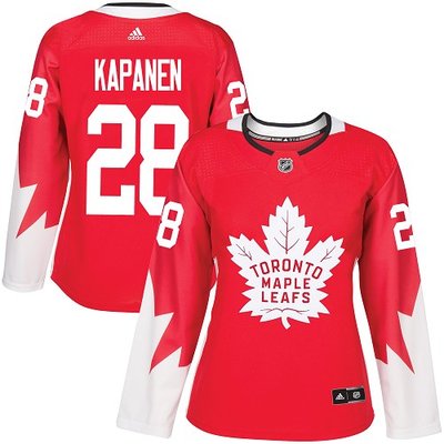 Maple Leafs #28 Kasperi Kapanen Red Alternate Women's Stitched NHL Jersey