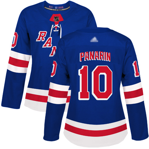 Rangers #10 Artemi Panarin Royal Blue Home Authentic Women's Stitched Hockey Jersey Rangers #10 Artemi Panarin Royal Blue Home Authentic Women's Stitched Hockey Jersey