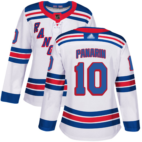 Rangers #10 Artemi Panarin White Road Authentic Women's Stitched Hockey Jersey Rangers #10 Artemi Panarin White Road Authentic Women's Stitched Hockey Jersey