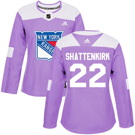 Adidas Rangers #22 Kevin Shattenkirk Purple Authentic Fights Cancer Women's Stitched NHL Jersey Adidas Rangers #22 Kevin Shattenkirk Purple Authentic Fights Cancer Women's Stitched NHL Jersey