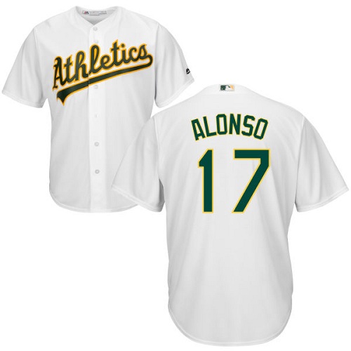 Athletics #17 Yonder Alonso White Cool Base Stitched Youth MLB Jersey Athletics #17 Yonder Alonso White Cool Base Stitched Youth MLB Jersey