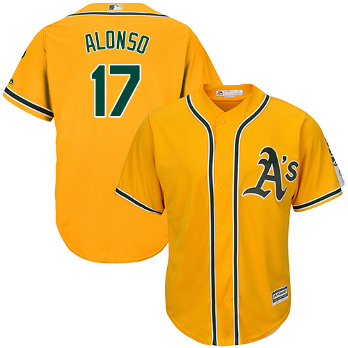 Athletics #17 Yonder Alonso Gold Cool Base Stitched Youth MLB Jersey Athletics #17 Yonder Alonso Gold Cool Base Stitched Youth MLB Jersey