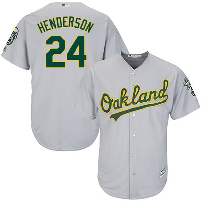 Athletics #24 Rickey Henderson Grey Cool Base Stitched Youth MLB Jersey Athletics #24 Rickey Henderson Grey Cool Base Stitched Youth MLB Jersey