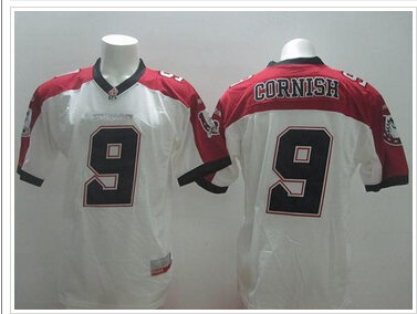 Stampeders #9 Jon Cornish White Stitched CFL Jersey