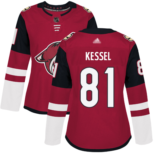 Coyotes #81 Phil Kessel Maroon Home Authentic Women's Stitched Hockey Jersey Coyotes #81 Phil Kessel Maroon Home Authentic Women's Stitched Hockey Jersey