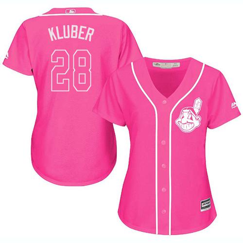 Indians #28 Corey Kluber Pink Fashion Women's Stitched MLB Jersey Indians #28 Corey Kluber Pink Fashion Women's Stitched MLB Jersey
