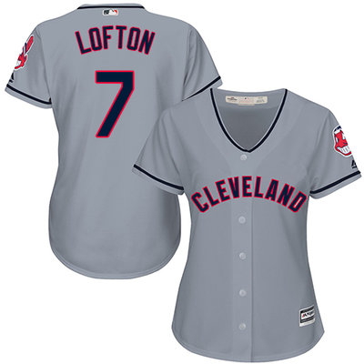 Indians #7 Kenny Lofton Grey Road Women's Stitched MLB Jersey Indians #7 Kenny Lofton Grey Road Women's Stitched MLB Jersey