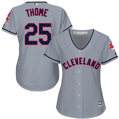 Indians #25 Jim Thome Grey Road Women's Stitched MLB Jersey Indians #25 Jim Thome Grey Road Women's Stitched MLB Jersey