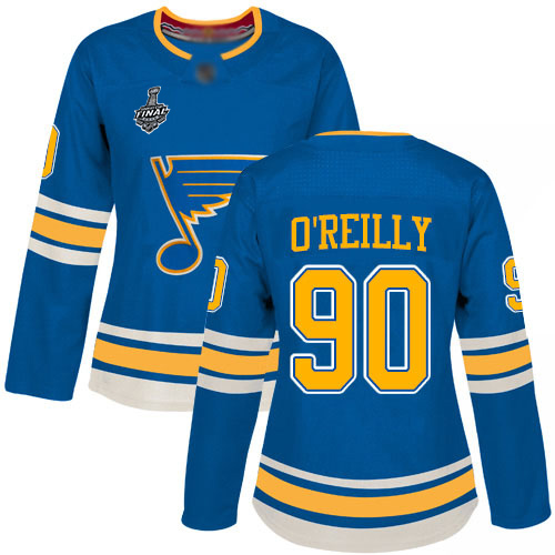 Blues #90 Ryan O'Reilly Blue Alternate Authentic Stanley Cup Final Bound Women's Stitched Hockey Jersey Blues #90 Ryan O'Reilly Blue Alternate Authentic Stanley Cup Final Bound Women's Stitched Hockey Jersey
