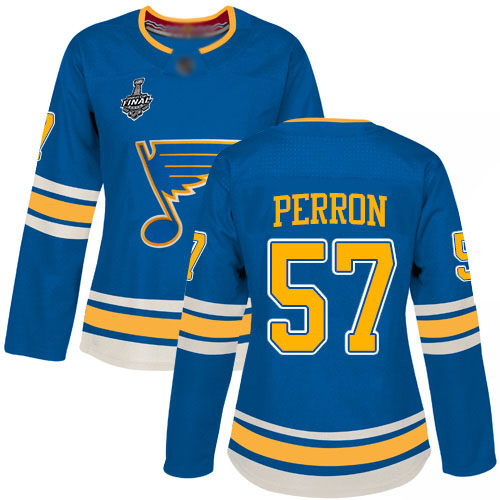 Blues #57 David Perron Blue Alternate Authentic Stanley Cup Final Bound Women's Stitched Hockey Jersey Blues #57 David Perron Blue Alternate Authentic Stanley Cup Final Bound Women's Stitched Hockey Jersey