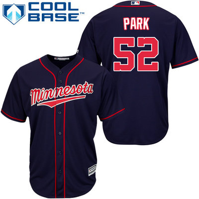 Twins #52 Byung-Ho Park Navy blue Cool Base Stitched Youth MLB Jersey Twins #52 Byung-Ho Park Navy blue Cool Base Stitched Youth MLB Jersey