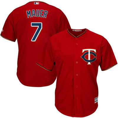 Twins #7 Joe Mauer Red Cool Base Stitched Youth MLB Jersey Twins #7 Joe Mauer Red Cool Base Stitched Youth MLB Jersey
