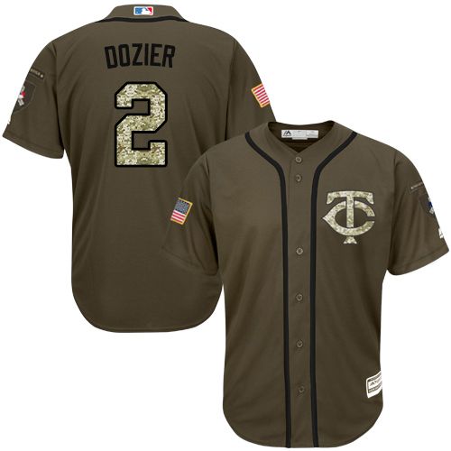 Twins #2 Brian Dozier Green Salute to Service Stitched Youth MLB Jersey Twins #2 Brian Dozier Green Salute to Service Stitched Youth MLB Jersey