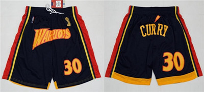 Men's Golden State Warriors Nike Black Champion Basketball Shorts
